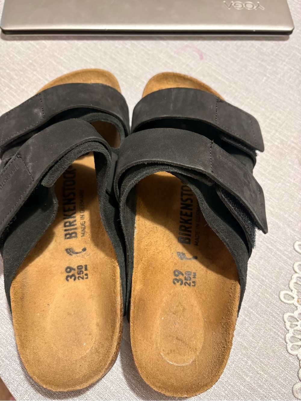 Birkenstock Black Suede with Cork Footbed